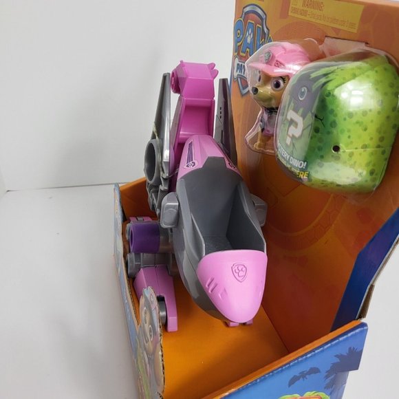 Paw Patrol Dino Rescue Skye Deluxe Vehicle With Figure Mystery Dino Puppy Dog - Picture 4 of 16